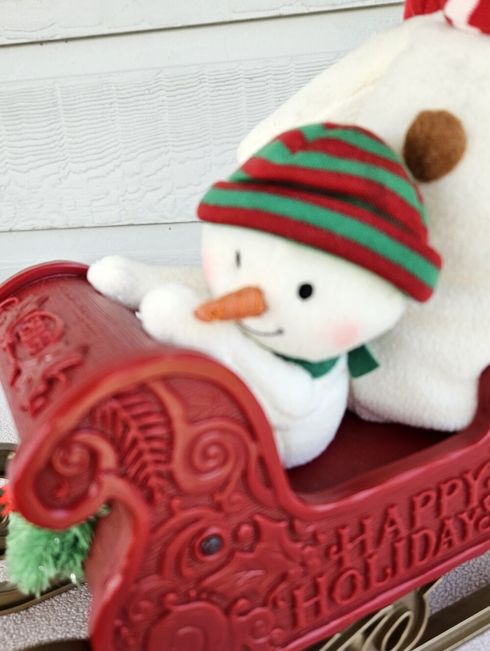 Hallmark Jingle Pals 2016 Singing Animated Snowman Sleigh Musical Plush WORKS - Picture 8 of 12